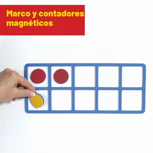 Vista 5 de Learning Advantage 7469 Tablero de espuma magnética gigante con diez marcos (2 unidades).
