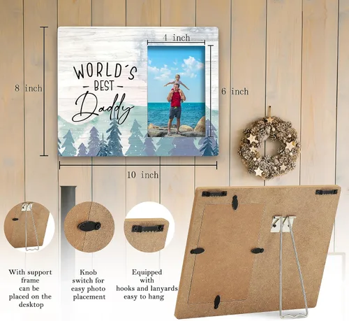 Vista 6 de SRADMO Regalos para papá de hija e hijo, regalos de Navidad para papá, regalo de cumpleaños para papá, regalos para papá de niños, regalos