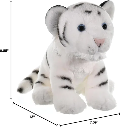 Vista 8 de Wild Republic Peluche de cachorro de tigre blanco, 12 pulgadas