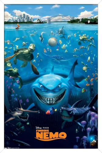 Vista 11 de Trends International Disney Pixar Buscando a Nemo - Póster de pared fundido, 14.725 x 22.375 pulgadas, versión enmarcada de madera de granero