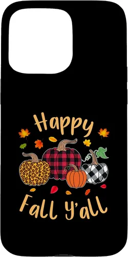 Vista 31 de Happy Fall Y'all Leopard Pumpkin Autumn Season Women Girls Case for iPhone 17