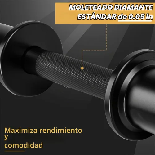 Vista 3 de Mango de mancuernas olímpicas, par de barras de mancuernas de 16 pulgadas para discos de peso olímpicos de 2 pulgadas, mancuernas cargables