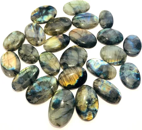 Vista 3 de Ojo de Tigres de 1.5 pulgadas de bolsillo de piedra cabujón de cristal curativo positivo regalo de energía positiva Reiki Feng Shui