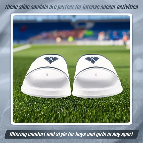 Vista 5 de Vizari Sandalias de fútbol para adultos para mayor comodidad y conveniencia, sandalias para adultos para recuperación después del partido, disfruta