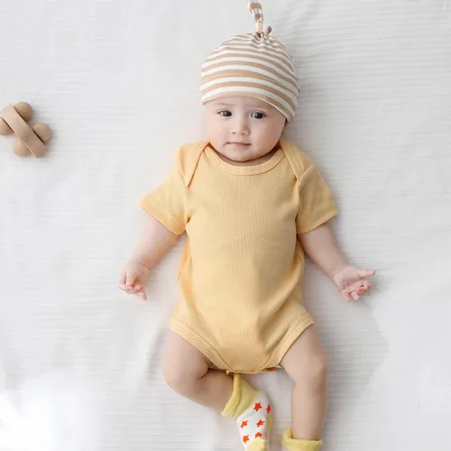 Vista 55 de Body de manga corta para bebé recién nacido, ropa de algodón de una pieza, 5 unidades, 0-12 meses
