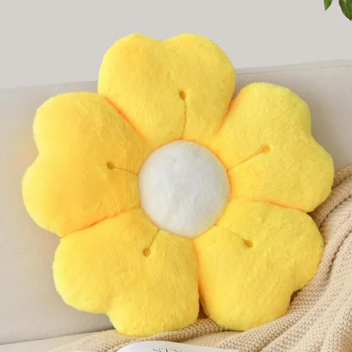 Vista 16 de Almohada en forma de flor, lindas almohadas decorativas con suave pelaje de conejo para sofá, cama, silla y suelo, almohadas de Navidad, cojines
