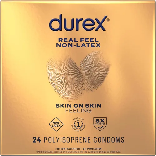 Vista 11 de Preservativos Durex sin látex para el sexo, condones lubricados sin látex Durex Avanti Bare Real Feel para hombres con sensación natural de piel