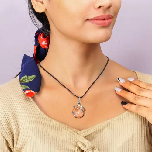 Vista 104 de PYOR Collar con colgante curativo de Reiki de cristal, gemas de buena suerte, prosperidad, riqueza, piedras preciosas naturales, collares de buena