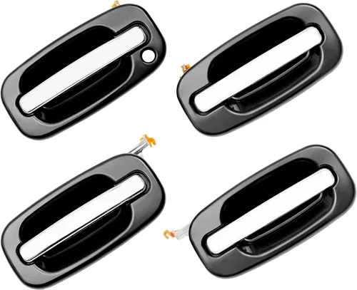 Vista 8 de Manija de puerta exterior sin llave, compatible con Chevy Silverado Suburban Tahoe Avalanche 1999-2007, GMC Sierra Yukon, Cadillac Escalade, lado