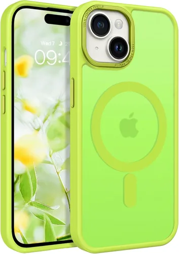 Vista 21 de BENTOBEN Compatible con iPhone 15 Plus, Funda de teléfono magnética translúcida mate delgada a prueba de golpes [Compatible con MagSafe] Funda