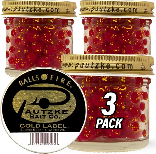 Vista 10 de Pautzke Balls O' Fire - Cebo para huevos de salmón 3-Etiqueta verde