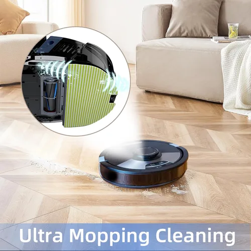 Vista 7 de Paquete de 6 almohadillas para trapeador Shark AV2610WA/RV2620WD/RV2610WA/RV2410WD Robot Aspiradora Accesorio de repuesto para almohadilla