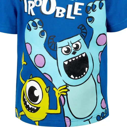 Vista 6 de Disney Winnie the Pooh Lion King Pixar Monsters Inc Toddler Boys T-Shirt and Mesh Shorts Outfit Set Toddler to Big Kid