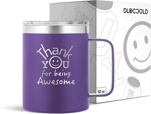 Vista 17 de DLOCCOLD Regalos de agradecimiento para hombres por ser impresionante taza para compañeros de trabajo, día de cumpleaños para mujeres