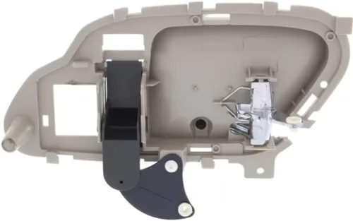 Vista 2 de KarParts360 Manija de puerta interior para Chevy K3500 Bisel beige con palanca cromada 1995-2000 con botón de bloqueo de puerta Recorte