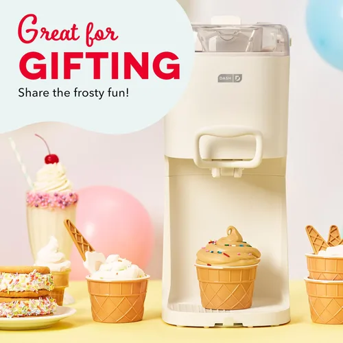 Vista 8 de Dash Máquina de helado suave Yogur congelado, sorbete y gelato – Máquina de helado de encimera para el hogar con tazón congelador, canal