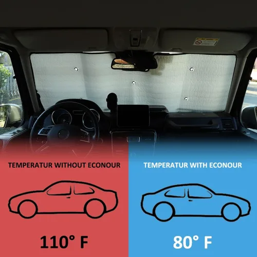 Vista 3 de Parasol para parabrisas compatible con Mercedes Benz Clase G AMG Wagon Cross Country SUV W463 G350 G400 G500 G500 G55 G63 G65 G800 2004-2018