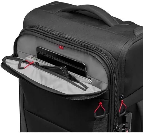 Vista 6 de Manfrotto Reloader Air-55 Pro Light Camera Roller Bag para videocámaras, DSLR, cámaras reflejas profesionales, capacidad para hasta 2 cuerpos