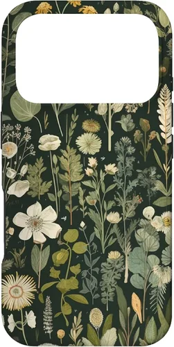 Vista 30 de Olive Green Boho Botanical Wildflowers Funda para iPhone 17