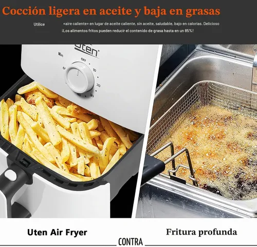 Vista 7 de Uten Freidora de aire compacta de 4.2 cuartos de galón, 400 °F máximo, 1500