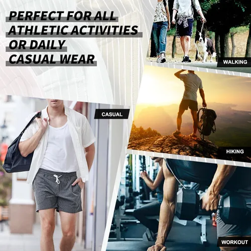 Vista 5 de FIROTTII Pantalones cortos de entrenamiento para hombre, entrepierna de 5 pulgadas, pantalones cortos deportivos casuales para hombre