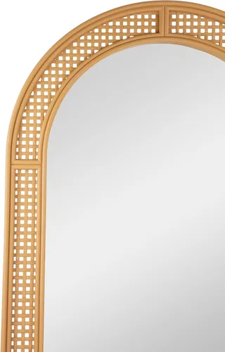 Vista 4 de Northlight Espejo de pared decorativo de entramado arqueado, 36 pulgadas, beige