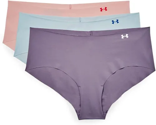 Vista 3 de Under Armour - Calzones hípsters para mujer completamente elásticos, paquete de 3