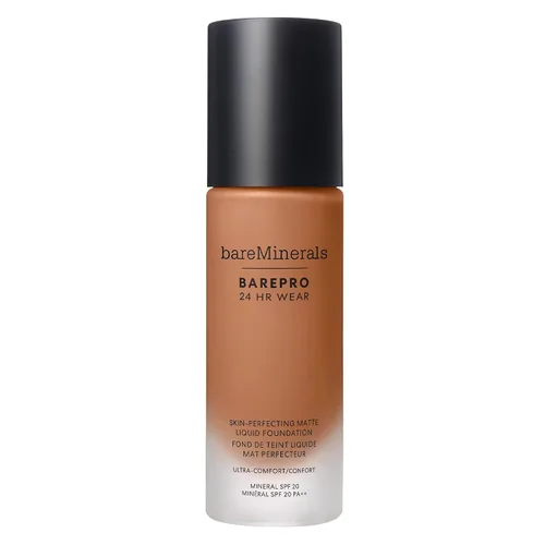 Vista 53 de bareMinerals BarePro 24HR Wear Matte Liquid Foundation Mineral SPF 20, Base de maquillaje de cobertura completa para piel madura, libre de aceite
