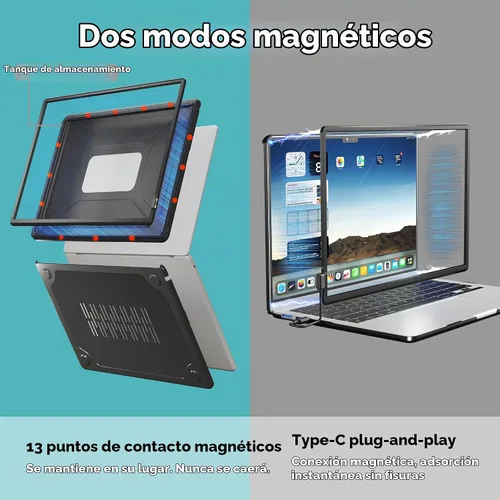 Vista 4 de Marco magnético para pantalla táctil para MacBook Air de 15 pulgadas, panel táctil infrarrojo de alta precisión, compatible con múltiples gestos
