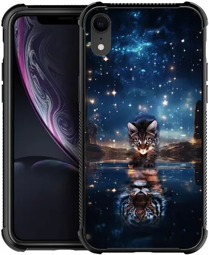 Vista 21 de DJSOK Funda compatible con iPhone XR, H American Eagle Flag con cuatro esquinas, protección a prueba de golpes, TPU suave y patrón de policarbonato