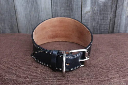 Vista 4 de Vikingo, nudo celta, nórdico, escandinavo, collar de cuero ajustable, collar de perro de cuero acolchado, Collar de perro de cuero genuino 3D hecho