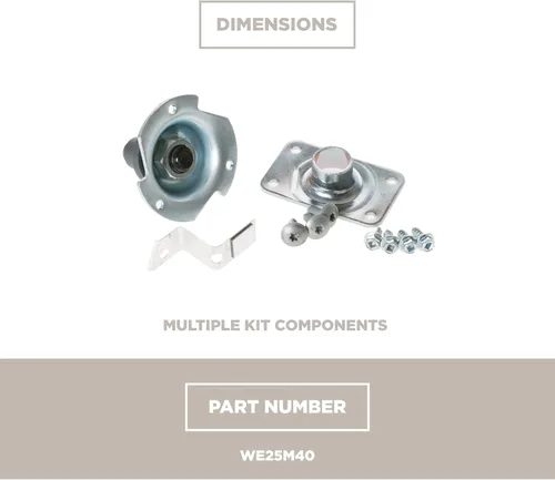 Vista 5 de GE WE25M40 Kit de rodamientos de tambor originales OEM para secadores GE
