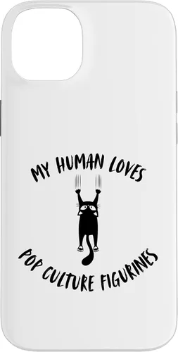 Vista 15 de iPhone XR My Human Loves Pop Culture Figurines - Cat Parent Hobby Case