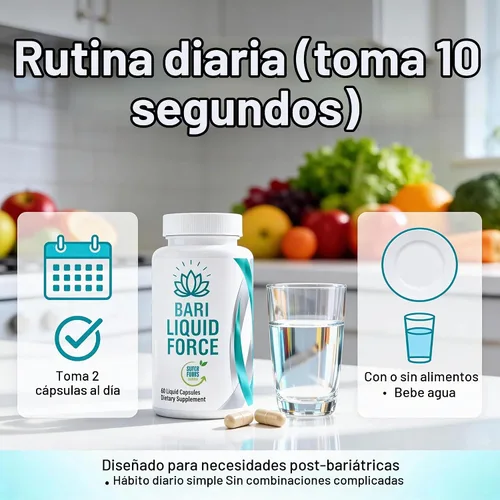 Vista 3 de Multivitamínico post bariátrico con cápsulas blandas líquidas de hierro, 60