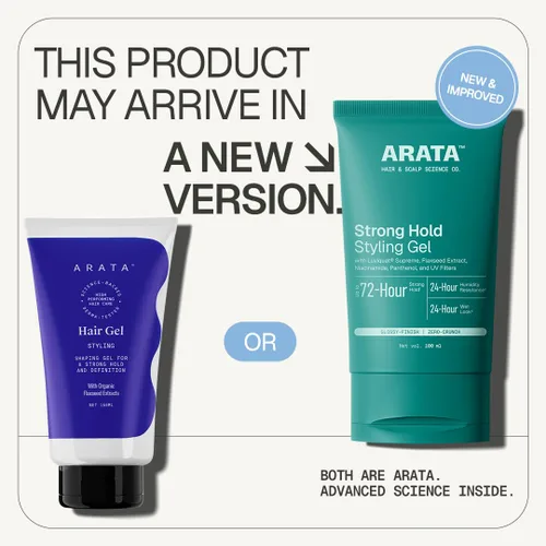 Vista 2 de Arata Gel para el cabello totalmente natural para peinar, dar forma y nutrición de estudio, aspecto húmedo de fijación fuerte para hombres