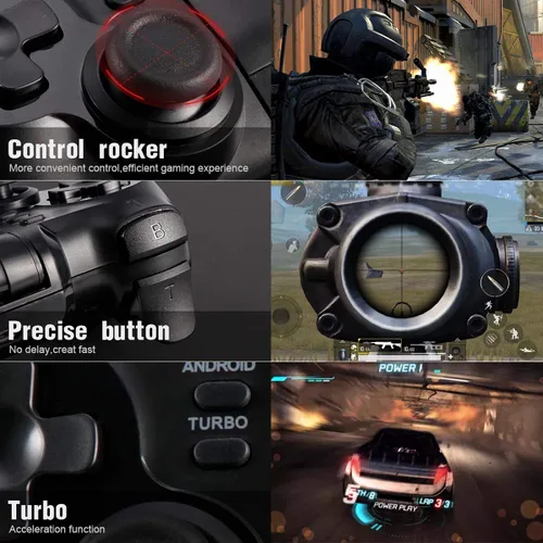 Vista 4 de Vbepos Mobile Gaming Controller Upgrade Bluetooth 24G Wireless Controller Game Joystick for iPhone Android PC Windows Smart TV PS3 PS4