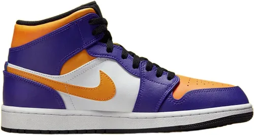 Vista 2 de Jordan Air Jordan 1 Mid DQ8426 517 Lakers para hombre, talla 8.5, Kleur Als Op Fotos