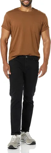 Vista 4 de Tienda Essentials Camisetas para hombre, manga corta, cuello redondo, bolsillo, algodón, paquete de 2