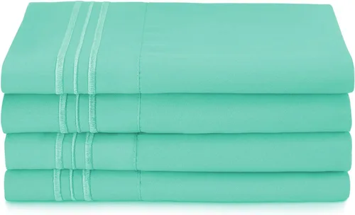 Vista 86 de Clara Clark Fundas de almohada de tamaño estándar – Funda de almohada ultra suave, fundas de almohada de microfibra ligera tamaño Queen – Juego de 2
