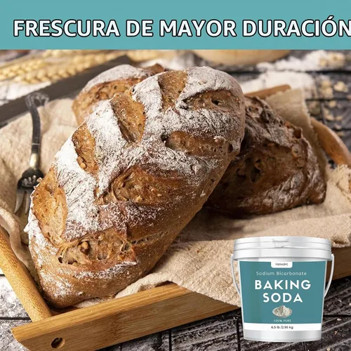 Vista 3 de 6.5 lb de bicarbonato de sodio en polvo a granel para limpieza, bicarbonato de sodio, grado alimenticio