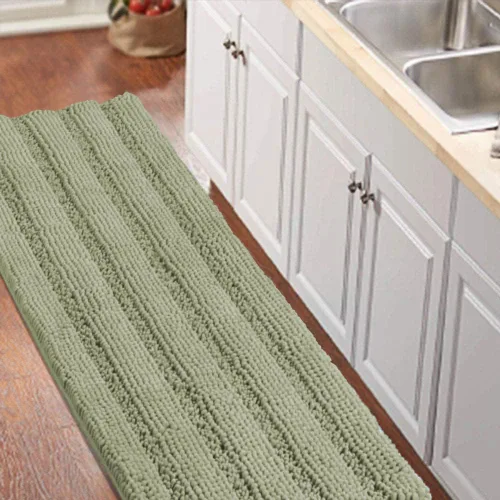 Vista 119 de Turquoize Alfombra de baño de chenilla de lujo para baño, extra absorbente, alfombra de ducha de microfibra antideslizante para baño, alfombra Aqua