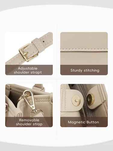 Vista 4 de CLUCI Bolso de mano de pana para mujer, casual, con cremallera, bolso de hombro a la moda