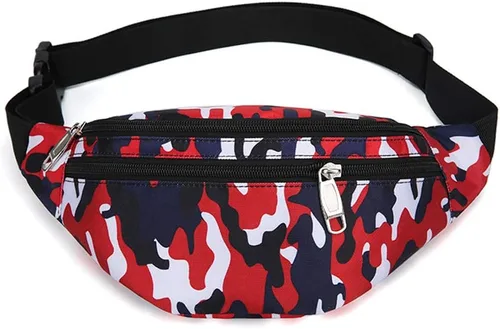 Vista 10 de Riñonera para hombres y mujeres, de moda e impermeable con cinturón ajustable, bolsas de riñonera casuales para correr, deportes, viajes. beige
