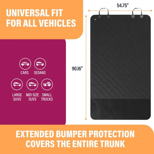 Vista 2 de Active Pets Forro de carga para perros, funda antideslizante duradera para asiento de vehículo, protege contra la suciedad y el pelaje, forro