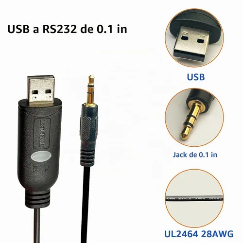 Vista 7 de DSD TECH SH-U35B USB RS232 a 0.138 in Cable serie con chip FTDI FT232RL 6FT
