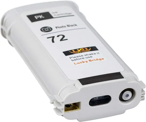 Vista 3 de LKB 1PK - Cartucho de tinta compatible con HP72, color negro fotográfico, 4.4 fl oz, uso con impresora Designjet T1100 T1200 T1100ps T1120 SD-MFP