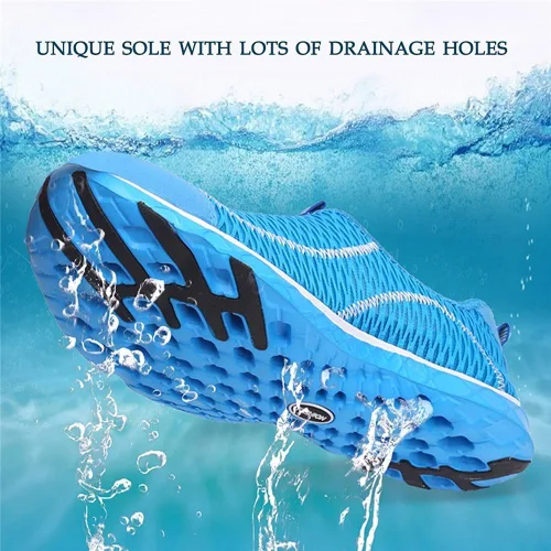 Vista 5 de Zapatos de agua para mujeres y hombres, zapatos de playa, zapatos de natación, zapatos descalzos, zapatos de senderismo, surf y caminar