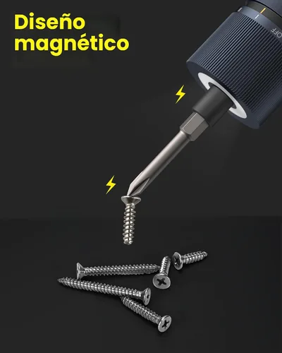 Vista 5 de HOTO Destornillador eléctrico recargable, juego de destornilladores inalámbricos de 3.6 V USB-C, brocas hexagonales de 1/4 pulgadas, 3 ajustes