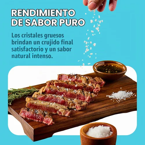 Vista 6 de Marimar Sal marina, naturalmente baja en sodio, grano grueso, Kosher, 20 onzas