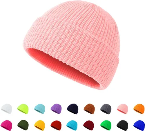 Vista 8 de Gorros de invierno unisex Beanie Knit Caps Classic Warm Winter Hats Negro